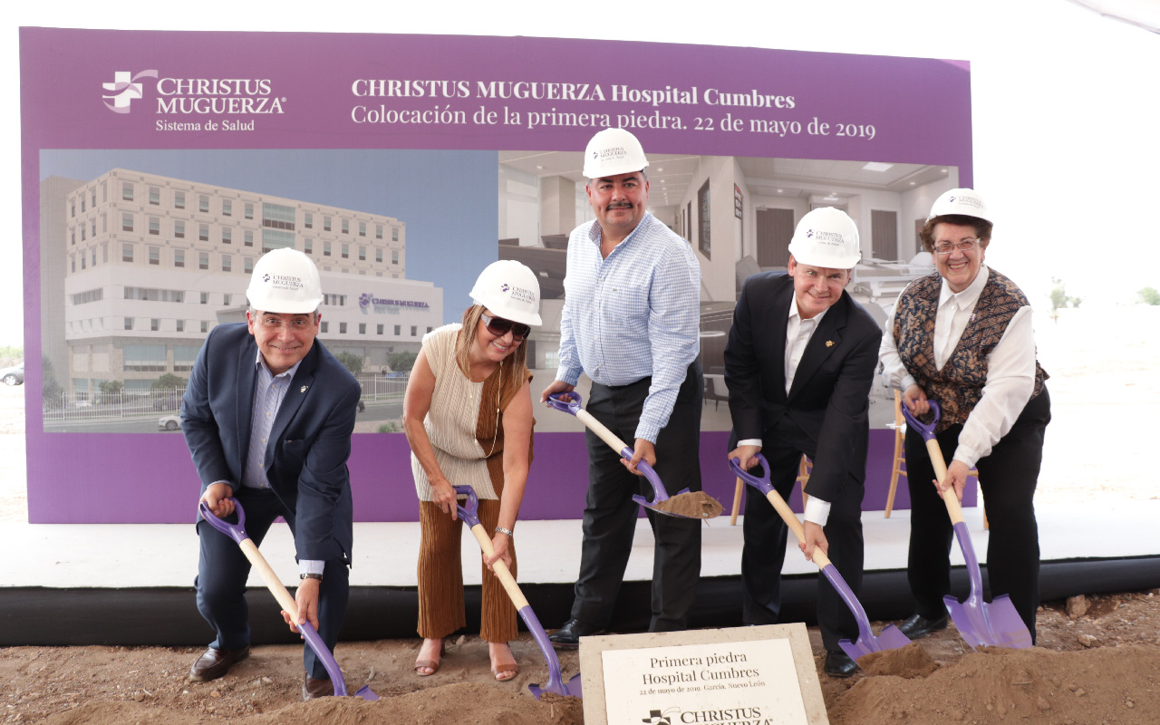 Colocamos la primera piedra para la construcción de nuestro nuevo hospital  en García! | La Vitamina